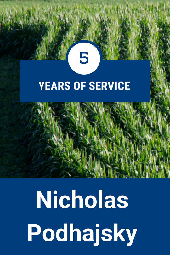 Image of a graphic on 5 years of service
