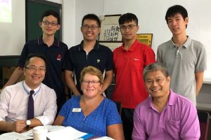 A group of students at Taiwain University with U.S. Grains & BioProducts Council leaders