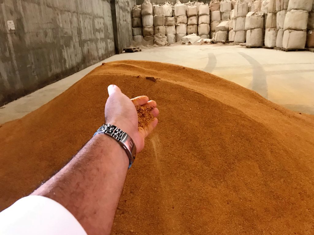 image of a pile of DDGS in Cambodia