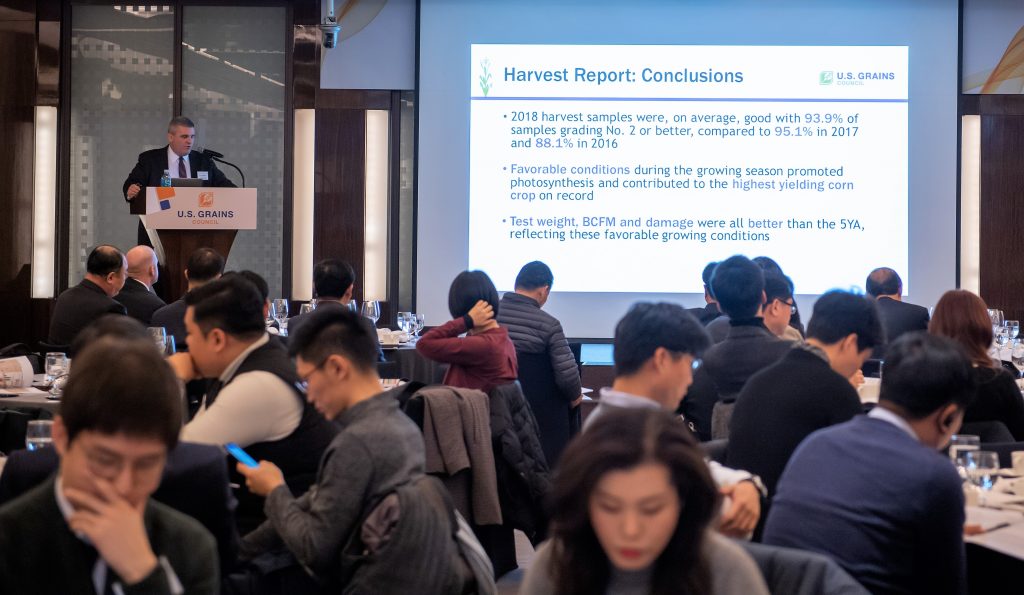 Man Presenting Harvest Report Slide