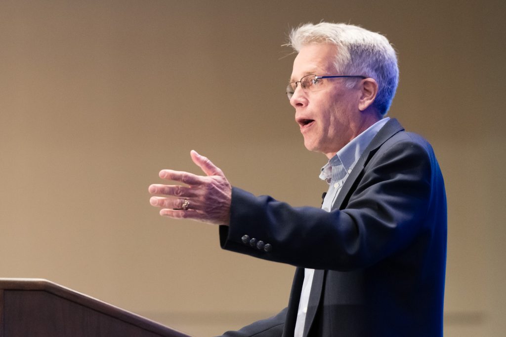 Kurt Shultz speaking at podium