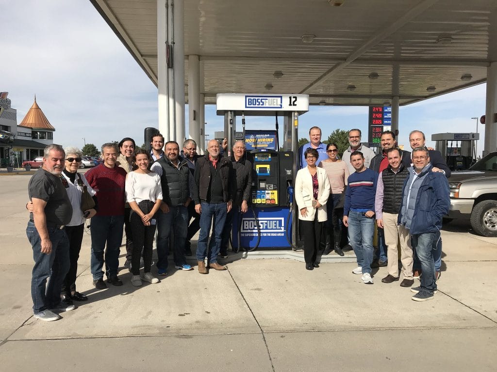 19 People at Gas Station