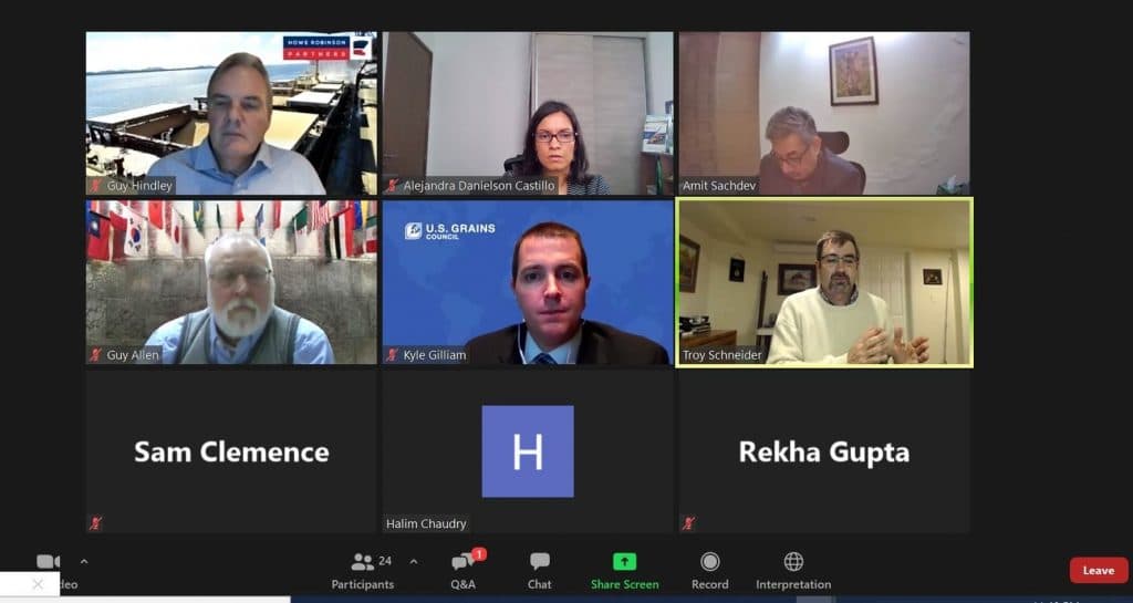 Online Zoom Meeting Between Nine People