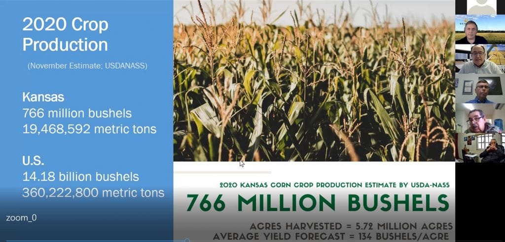 Field of Corn next to Virtual Meeting