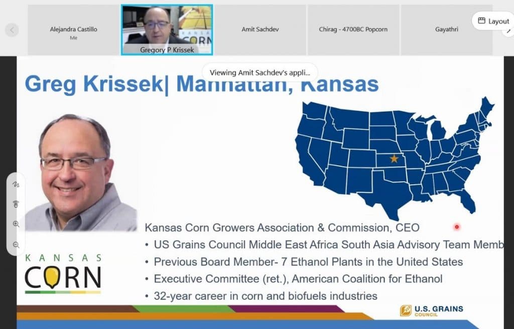 Slide of Greg Krissek Next to Map of U.S.