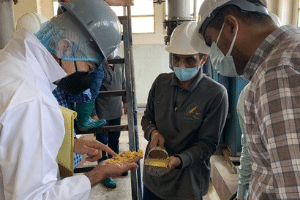 image of three people