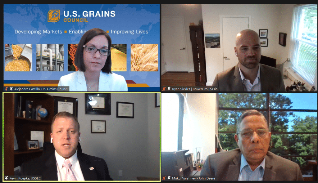 Four People In Online Meeting