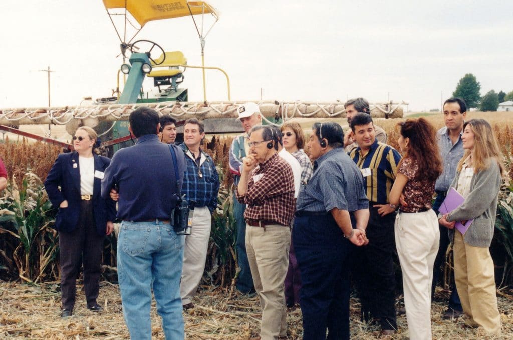 Meeting of People in Grains Field