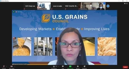 Online Zoom U.S. Grains & BioProducts Council Presentation