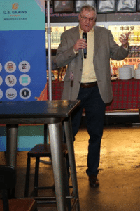 Brian Lohmar giving a speech