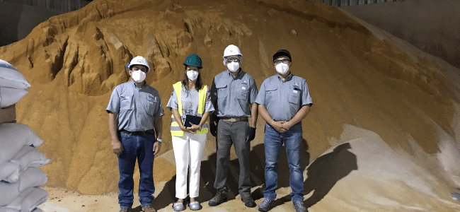 Four people on a trade mission.