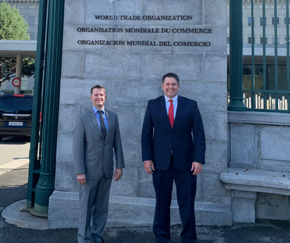 Ryan LeGrand and Andrew Brandt at the World Trade Organization