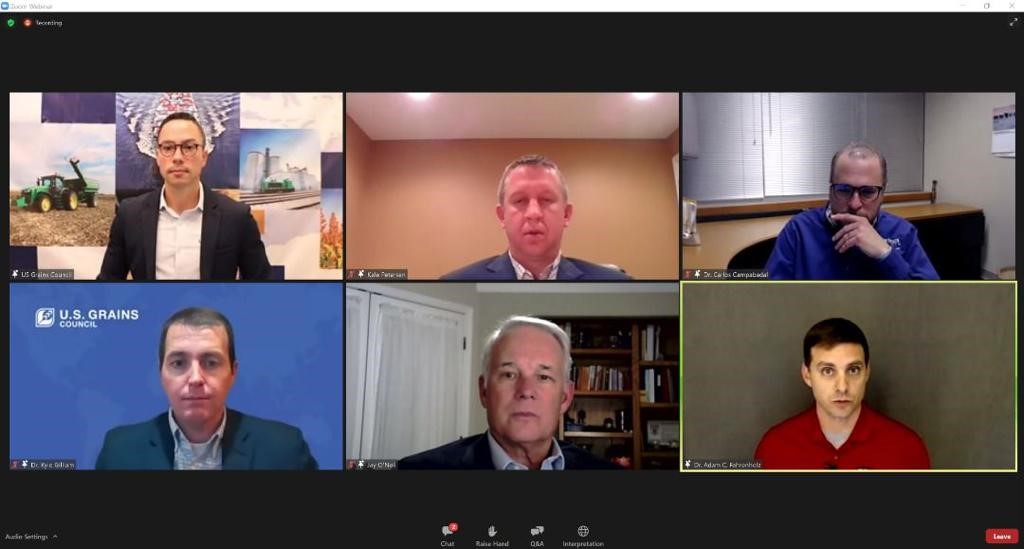 Image of people on a webinar call