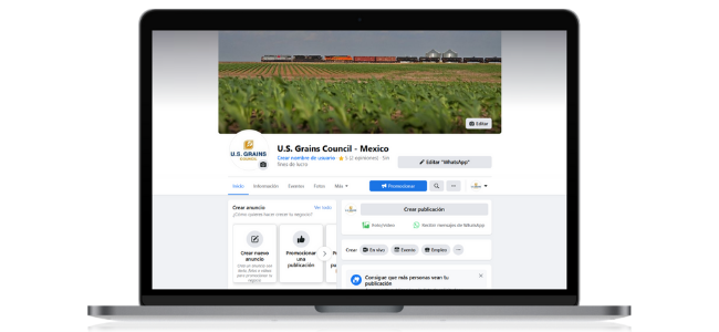 image of a laptop with a Facebook page on it