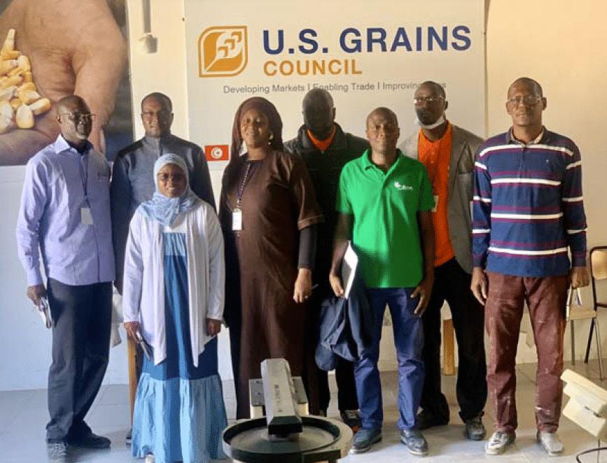 Eight people standing together