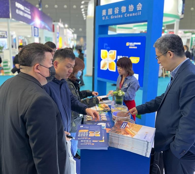 image of people at a trade show booth