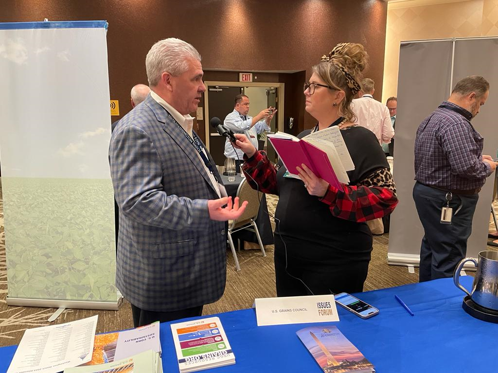 image of a woman interviewing a man