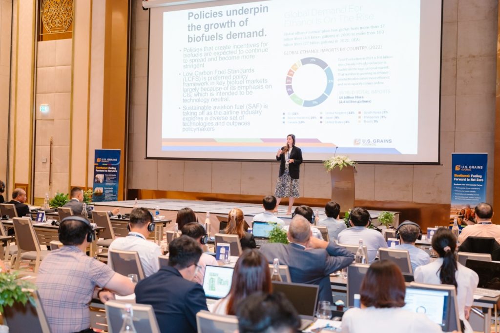 image of a woman making a presentation