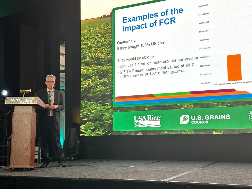 A man at a podium giving a presentation