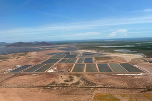 image of aerial view of shrimp farm